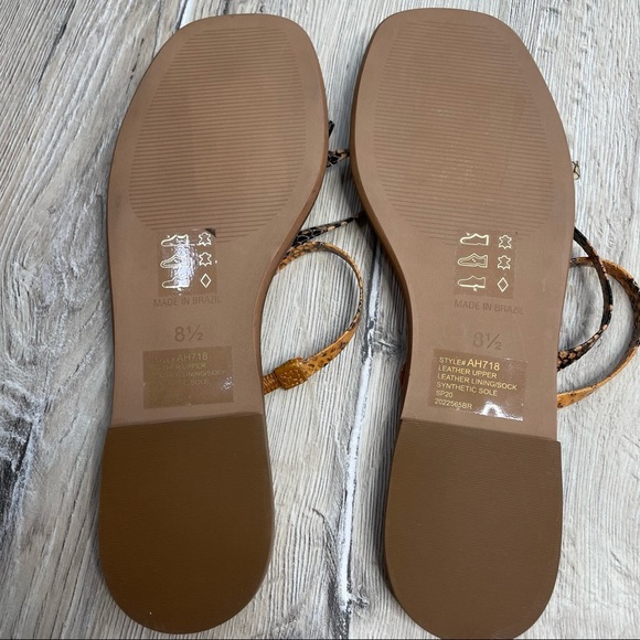 Madewell Lyra Slide Sandals Leather Snake Print Sz 8.5 - Picture 8 of 9